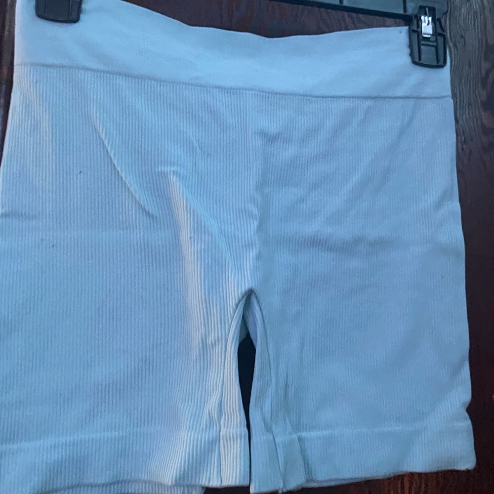 womens mint green biker shorts